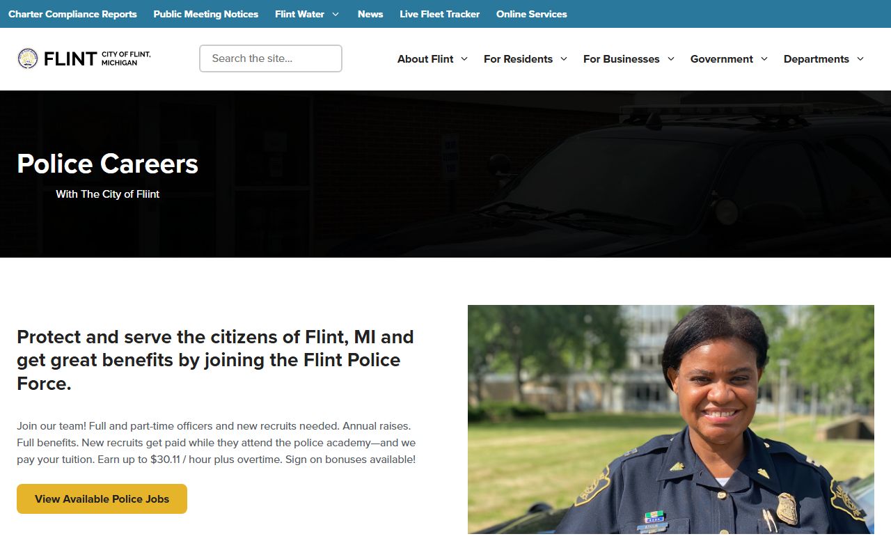 Flint Michigan criminal records police department