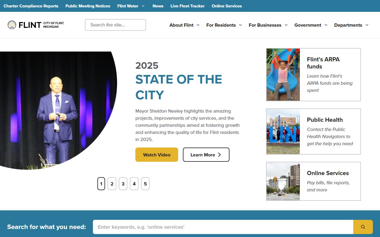 Flint Michigan city government criminal records