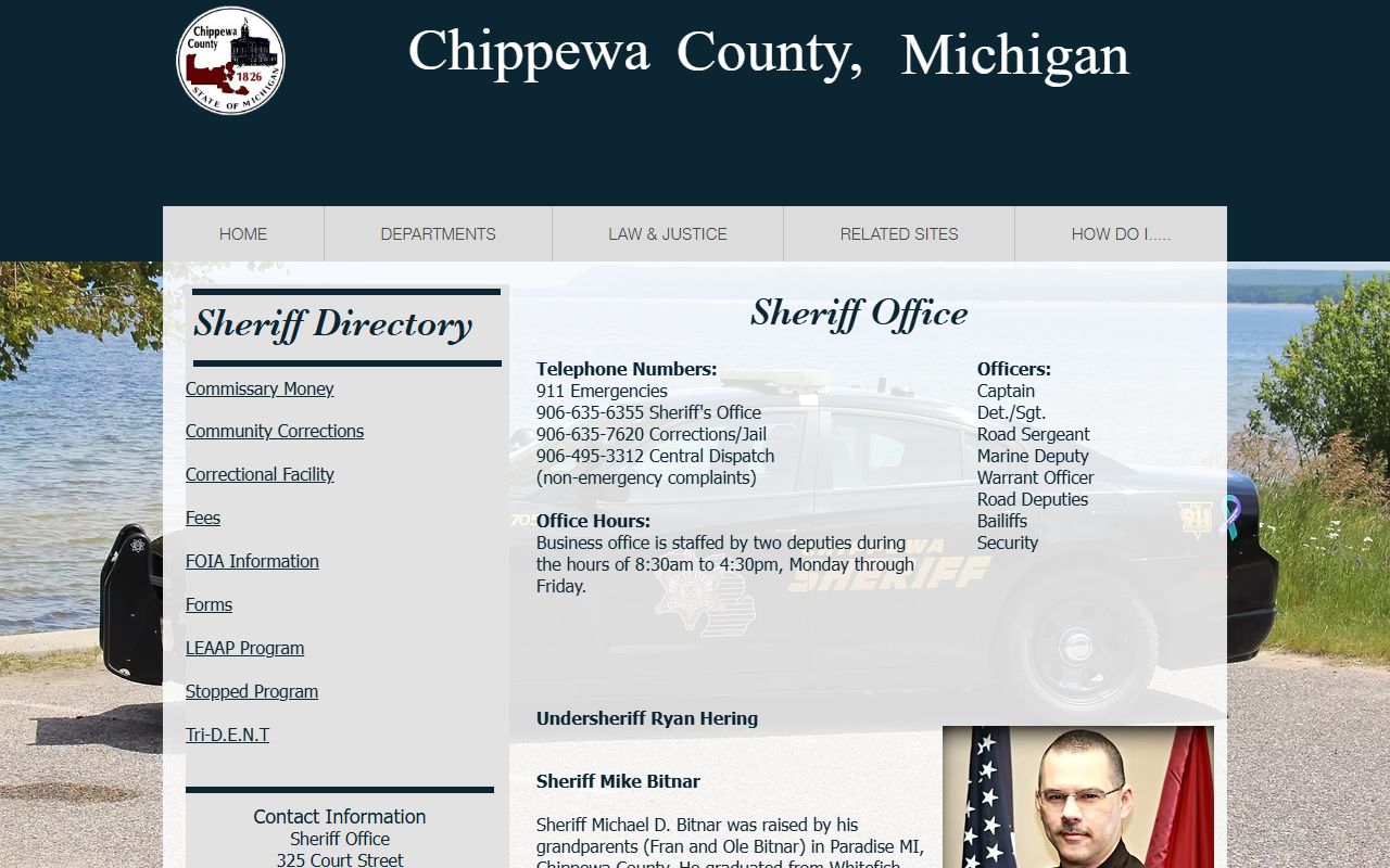 Chippewa County Sheriff's Office criminal records Sault Ste Marie