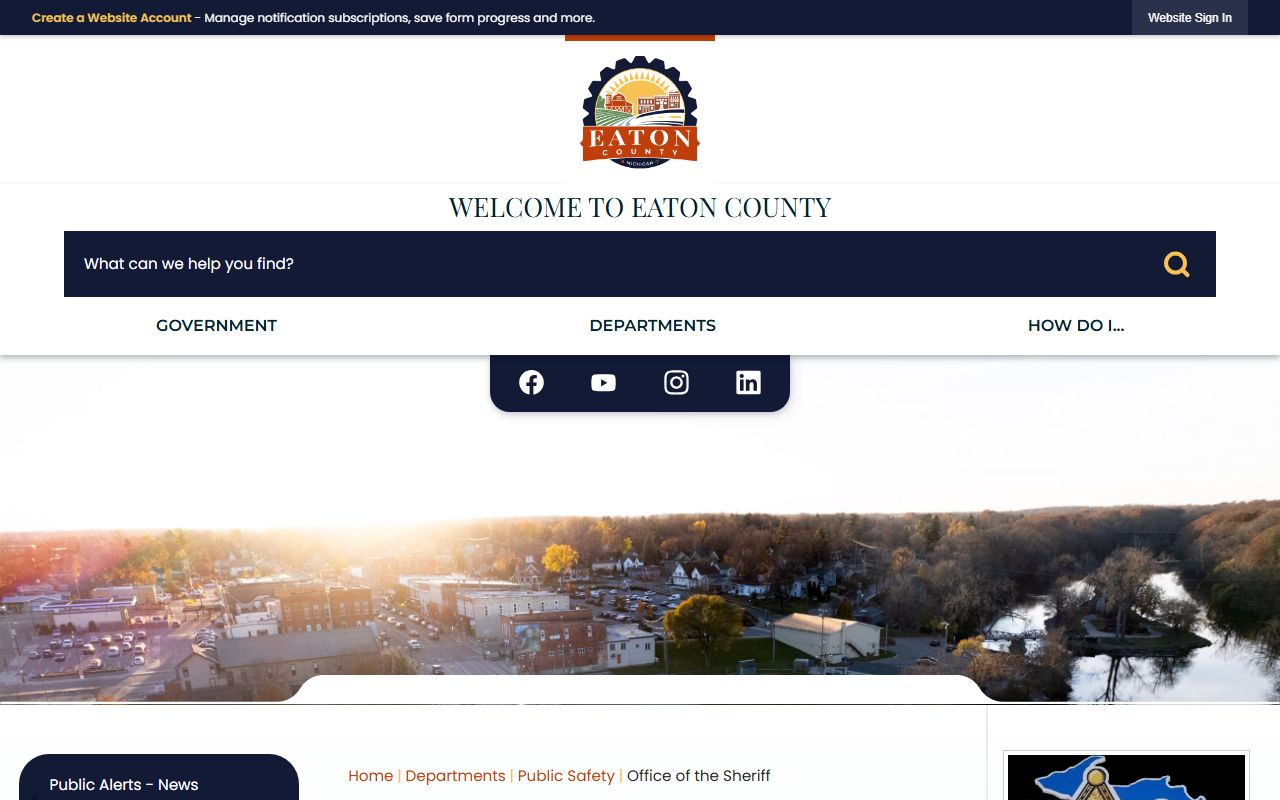 Eaton County criminal records - Sheriff's Office website