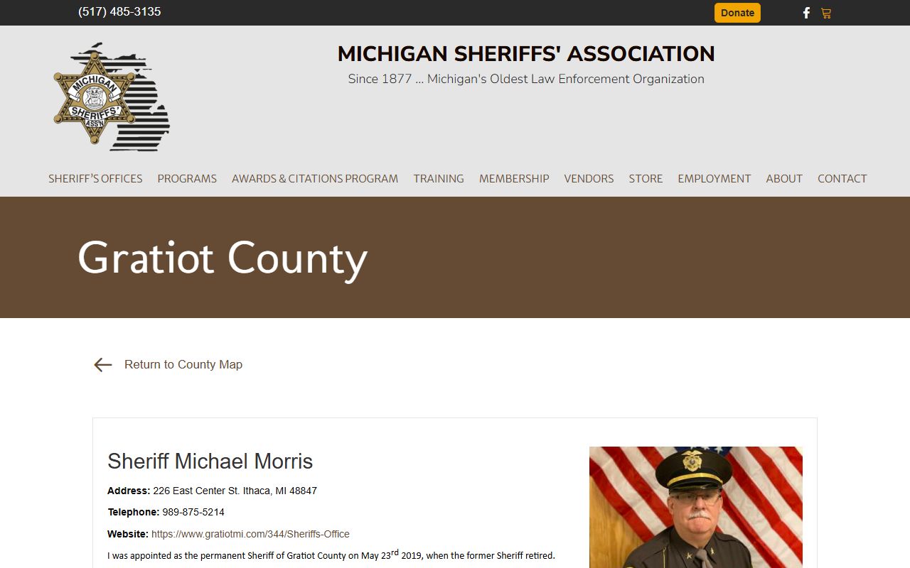 Michigan Sheriffs Association Gratiot County criminal records