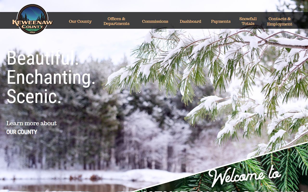 Keweenaw County government website for criminal records access