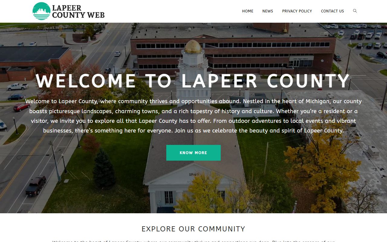 Lapeer County Michigan government website for criminal records