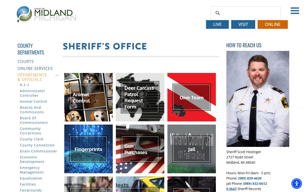 Midland County criminal records sheriff office website