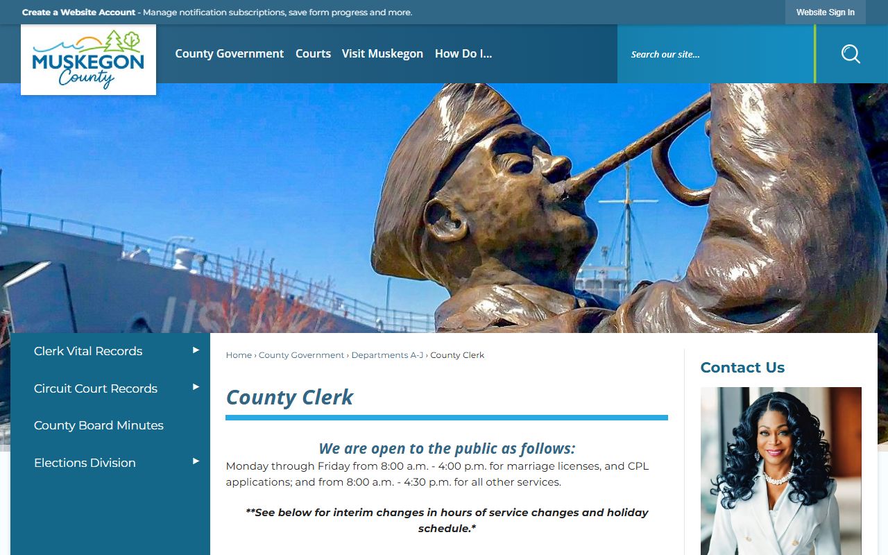 Muskegon County Clerk criminal records access