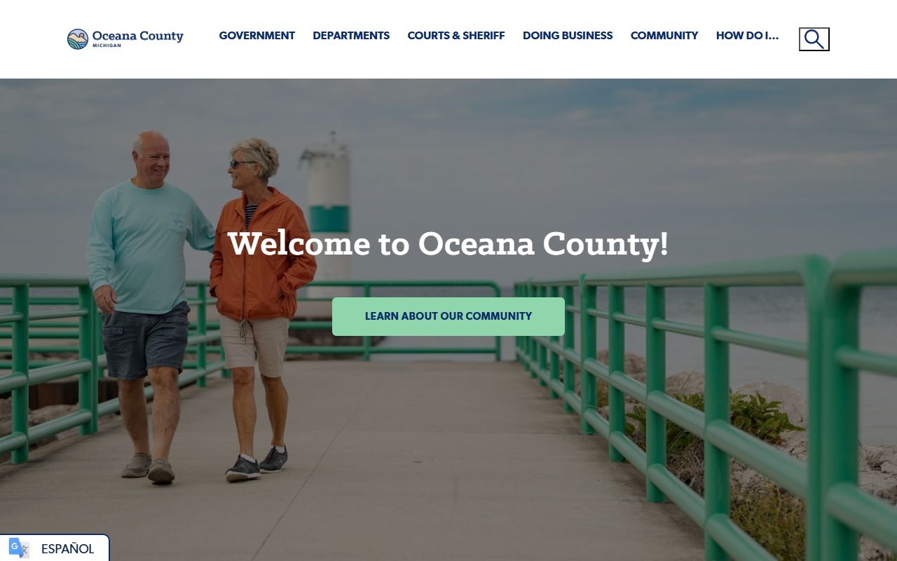 Oceana County website for criminal records access