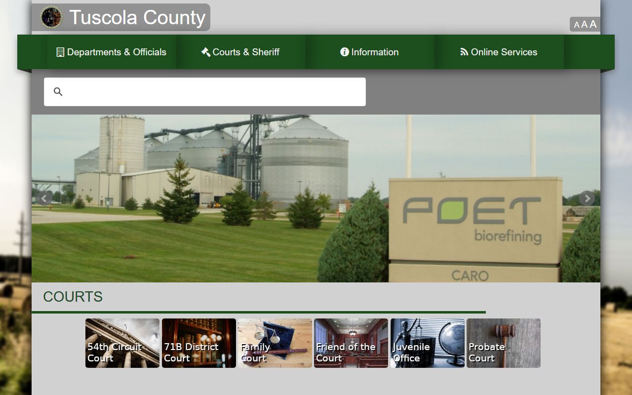 Tuscola County courts main criminal records